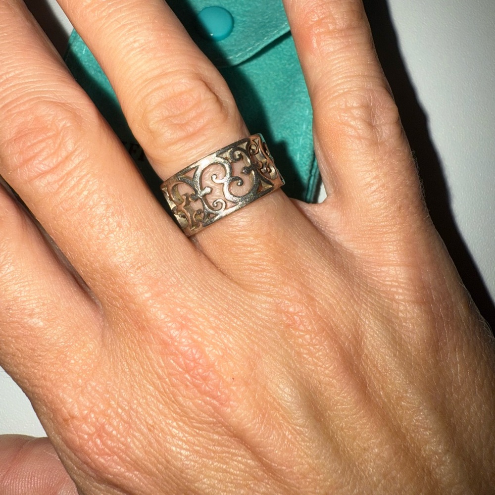 Tiffany & Co. Intricate Filigree Enchant Silver Ring
